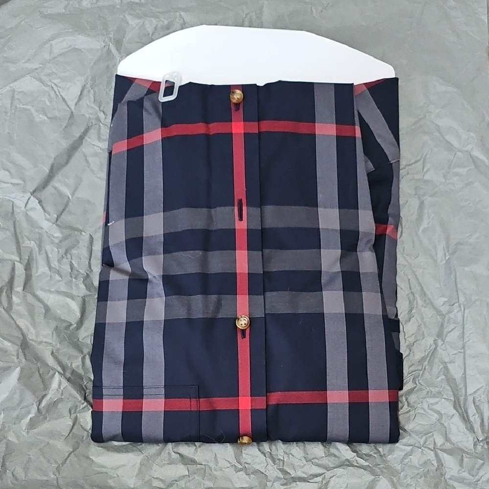 Burberry Blue and Red Casual Button Down Shirt - Picture 5 of 6